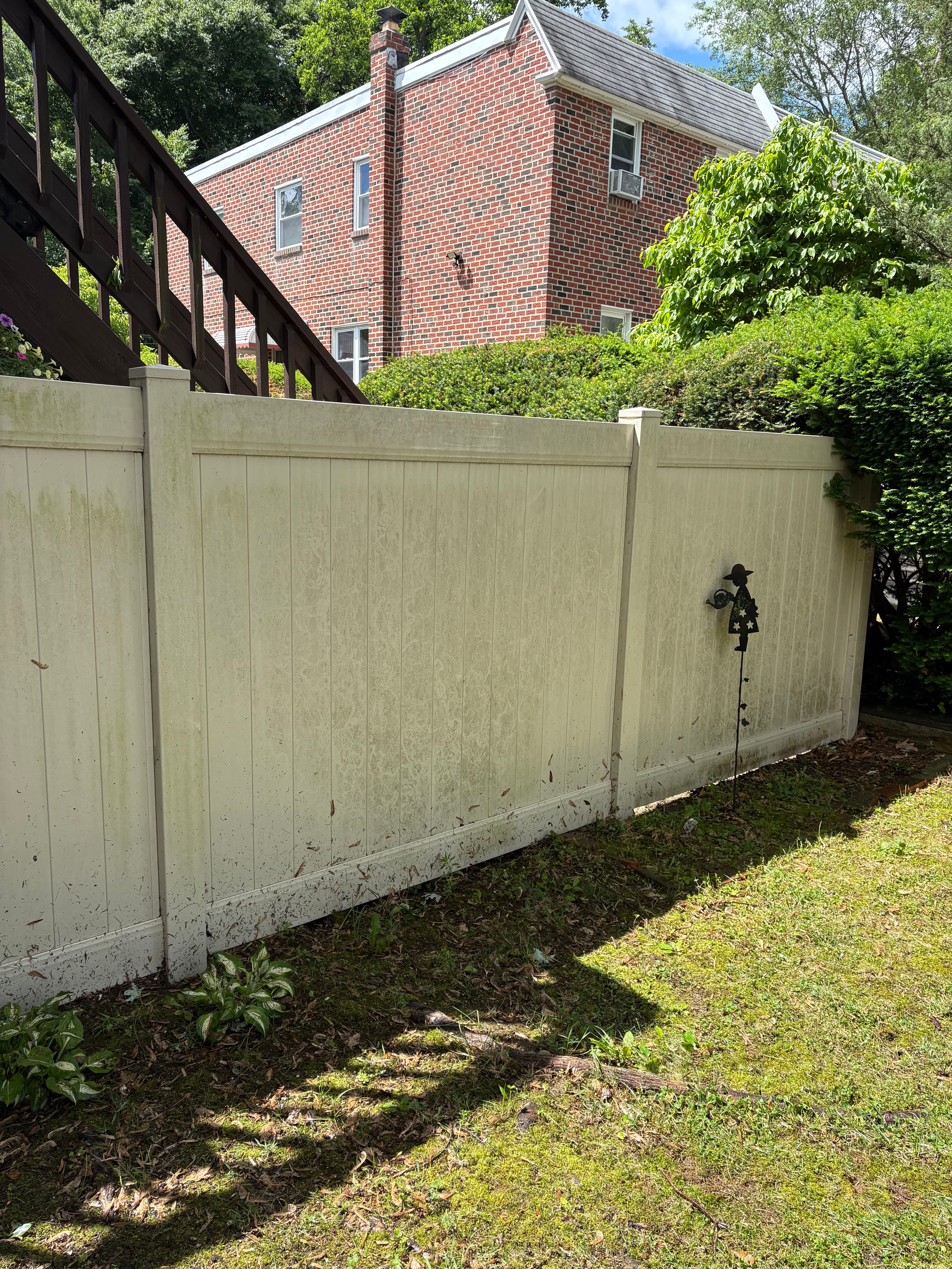 Fence Washing - Before